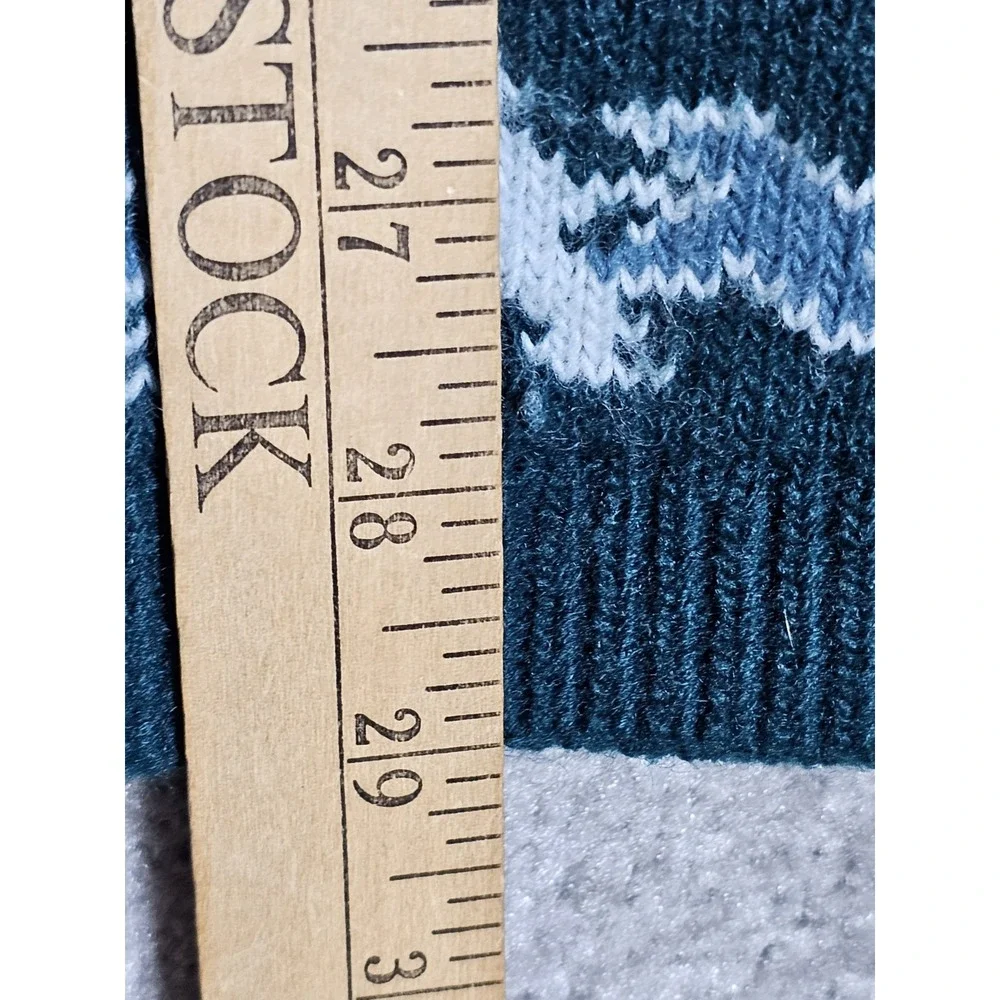 Vintage Sweater Exchange Fair Isle Sweater Mens Size Medium Blue Green USA Made - Picture 6 of 6